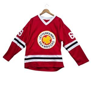 Letterkenny Shamrocks Show Irish Men's Stitched #69 Shoresy Red Hockey Jersey S